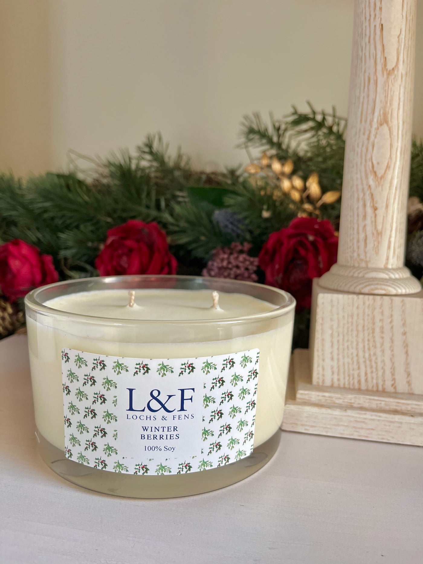 Christmas Double Wick Candle - Winter Berries