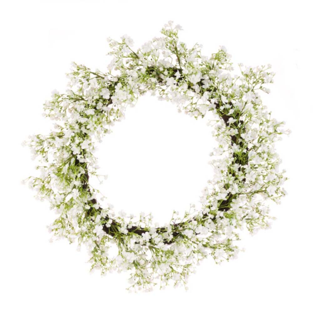 Spring Gypsophila Faux Wreath