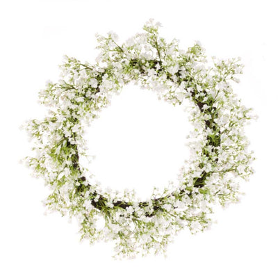 Spring Gypsophila Faux Wreath