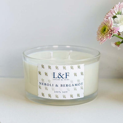 Double Wick Soy Candle - Neroli & Bergamot