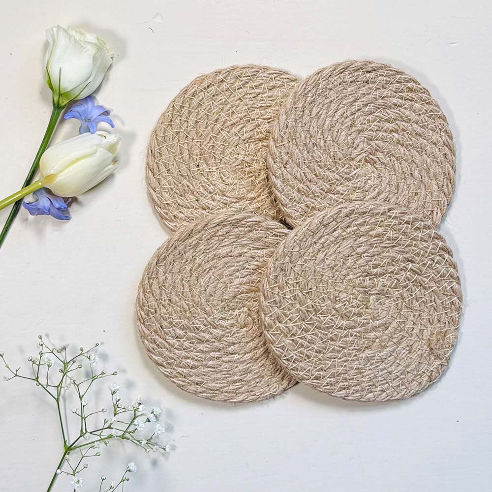 Seagrass Coasters - Neutral  (Set of 4)