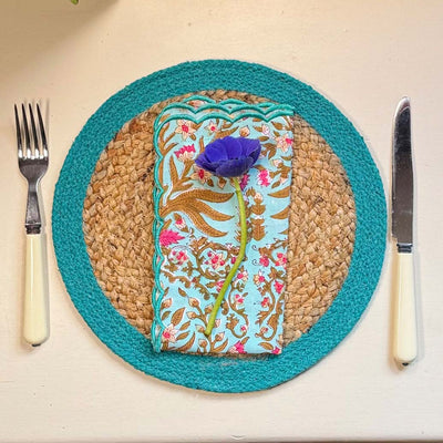 Seagrass Placemats - Teal (set of 4)