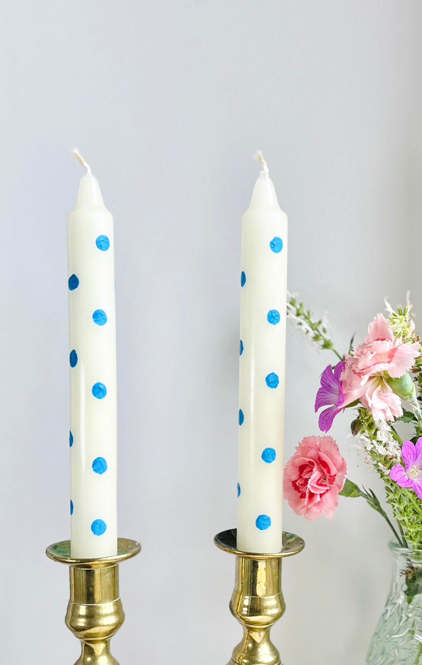 Hand Painted Candles - Eriska Dots