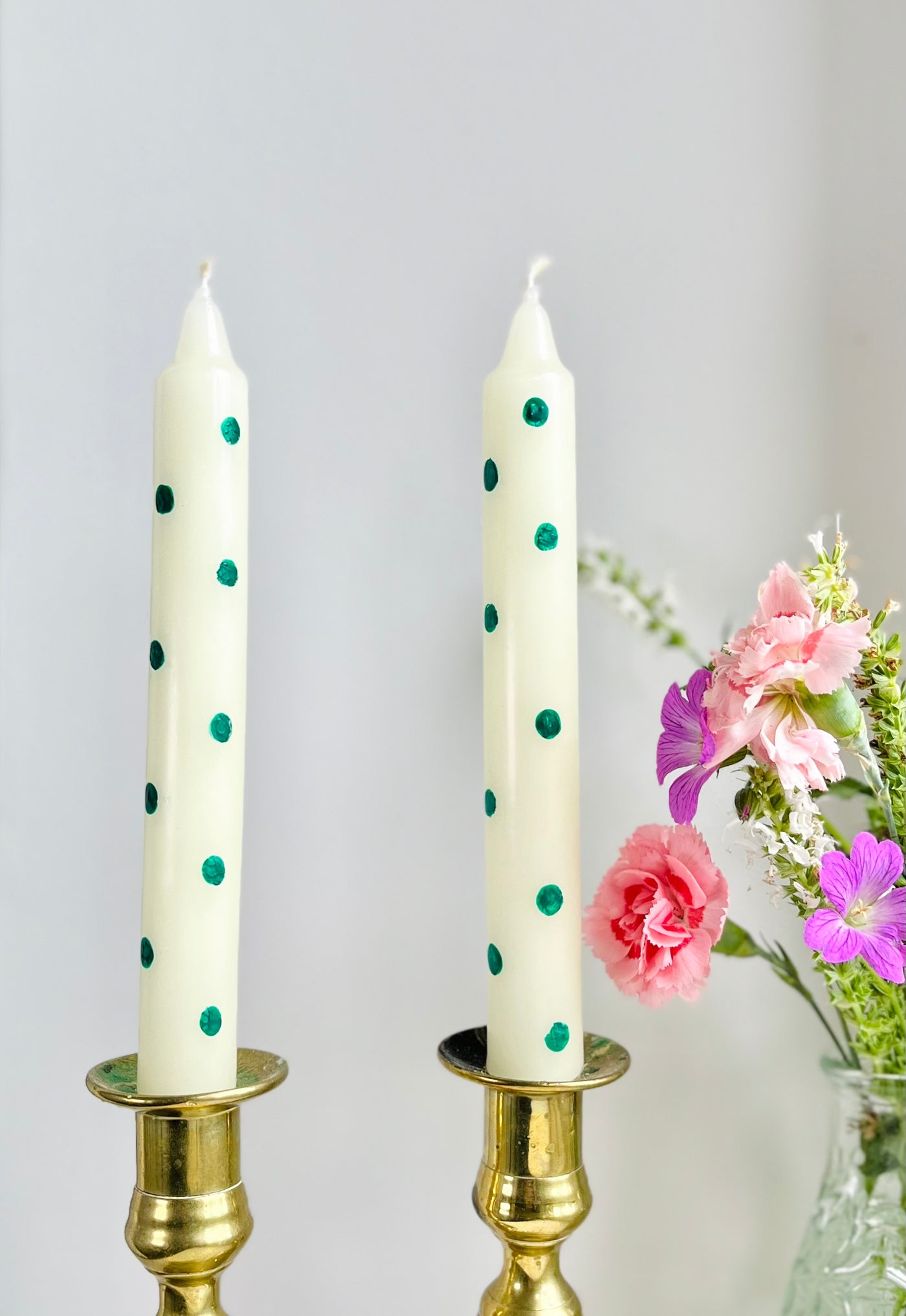Hand Painted Candles - Lorne Dots