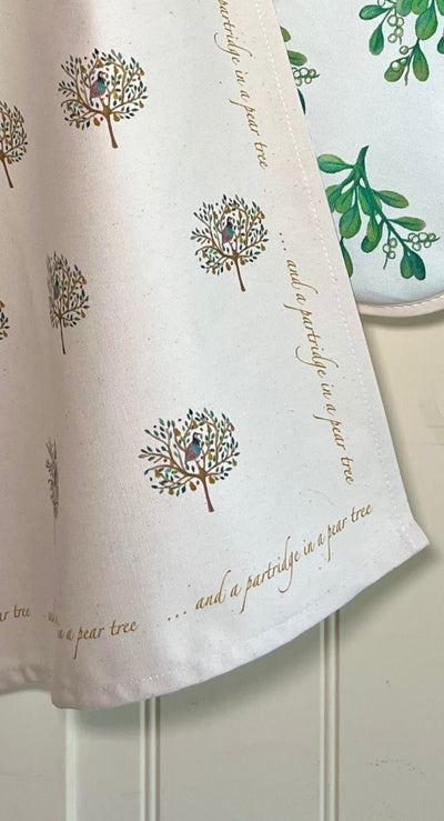 Christmas Tea Towel - Partridge in A Pear Tree