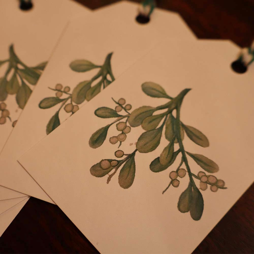 Christmas Gift Tags - Mistletoe