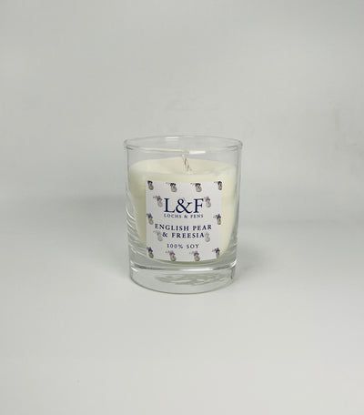 Single Wick Soy Candle - English Pear & Freesia