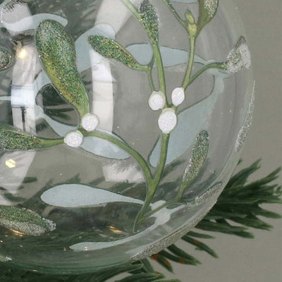 Glass Bauble - Mistletoe