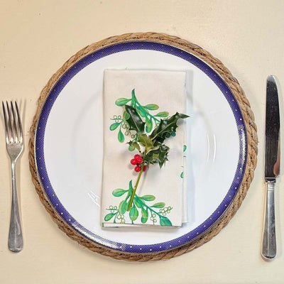 Christmas Napkins (set of 4) - Mistletoe