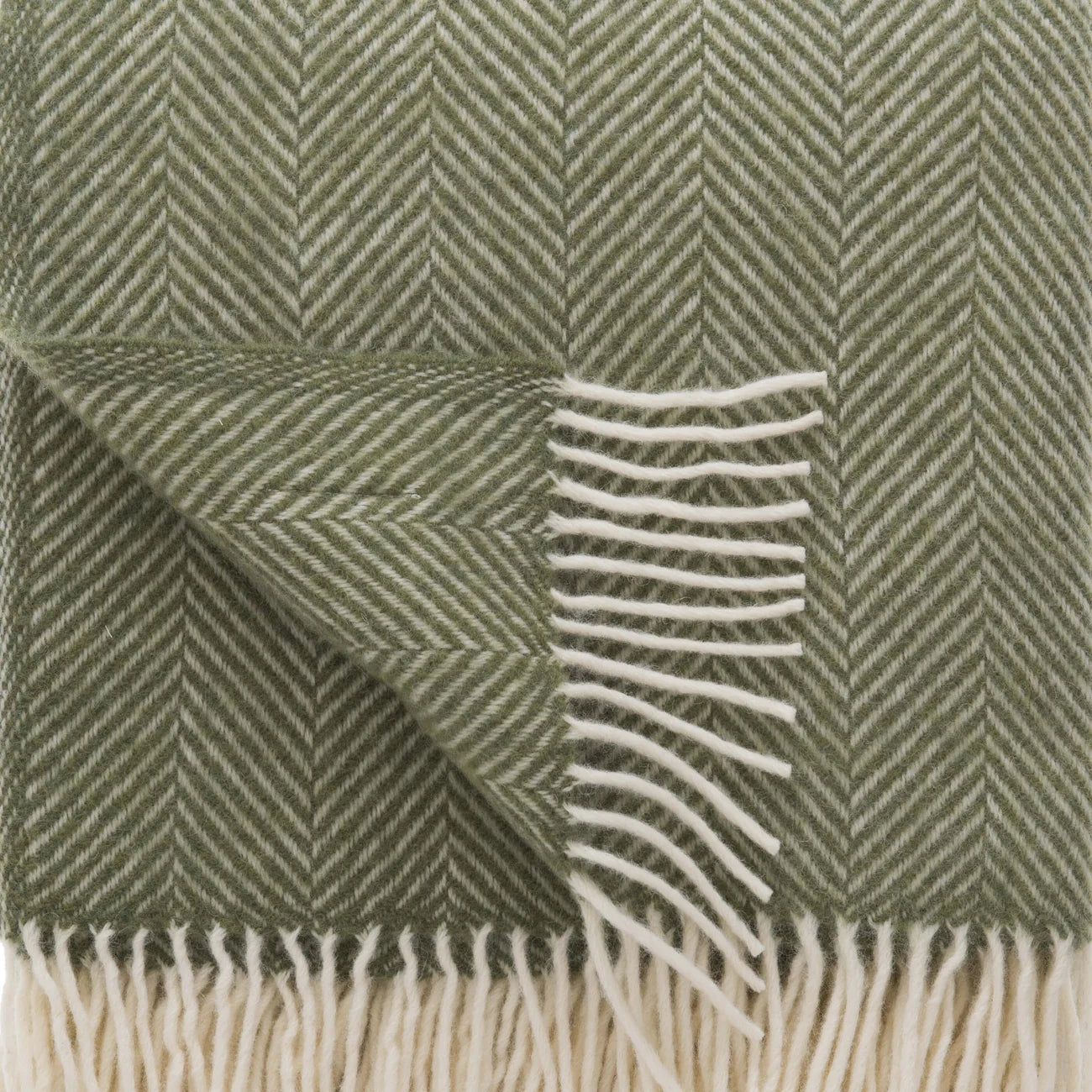 Lambswool Throw - Olive