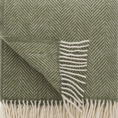 Lambswool Throw - Olive
