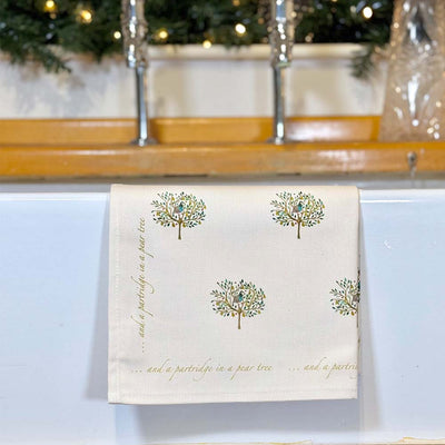 Christmas Tea Towel - Partridge in A Pear Tree