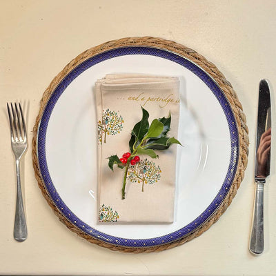 Christmas Napkins (Set of 4) - Partridge in a Pear Tree