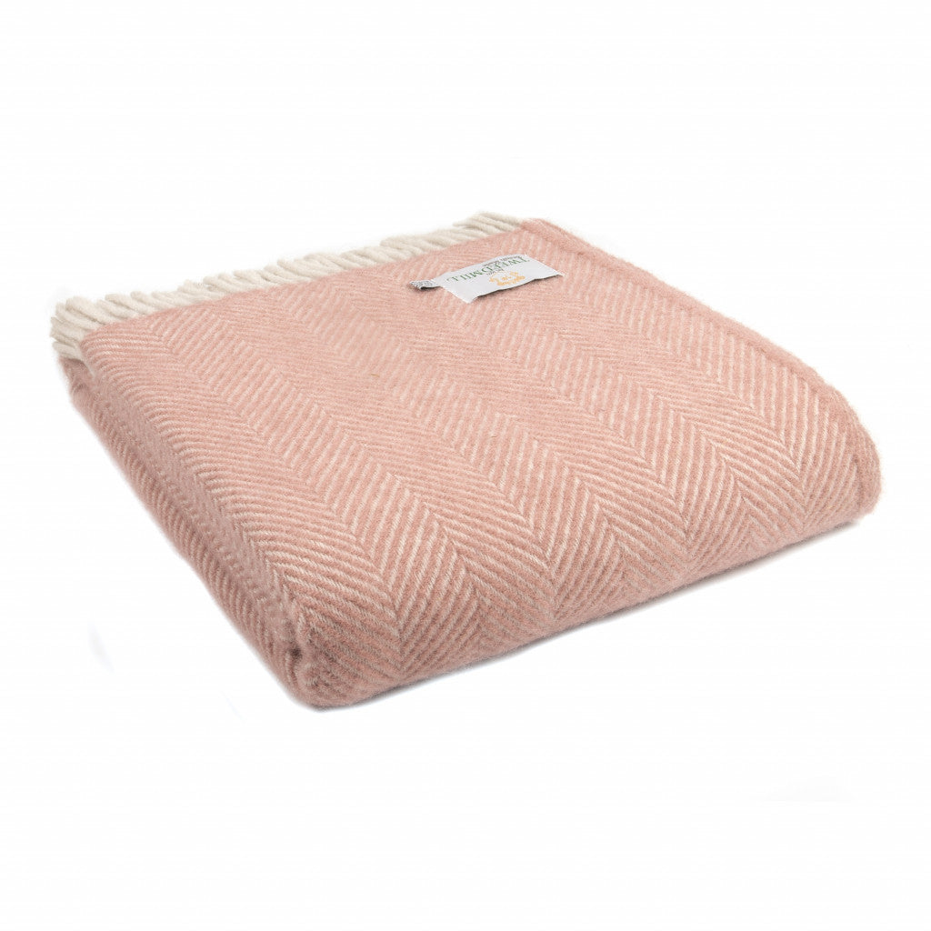 Lambswool Throw - Dusty Pink