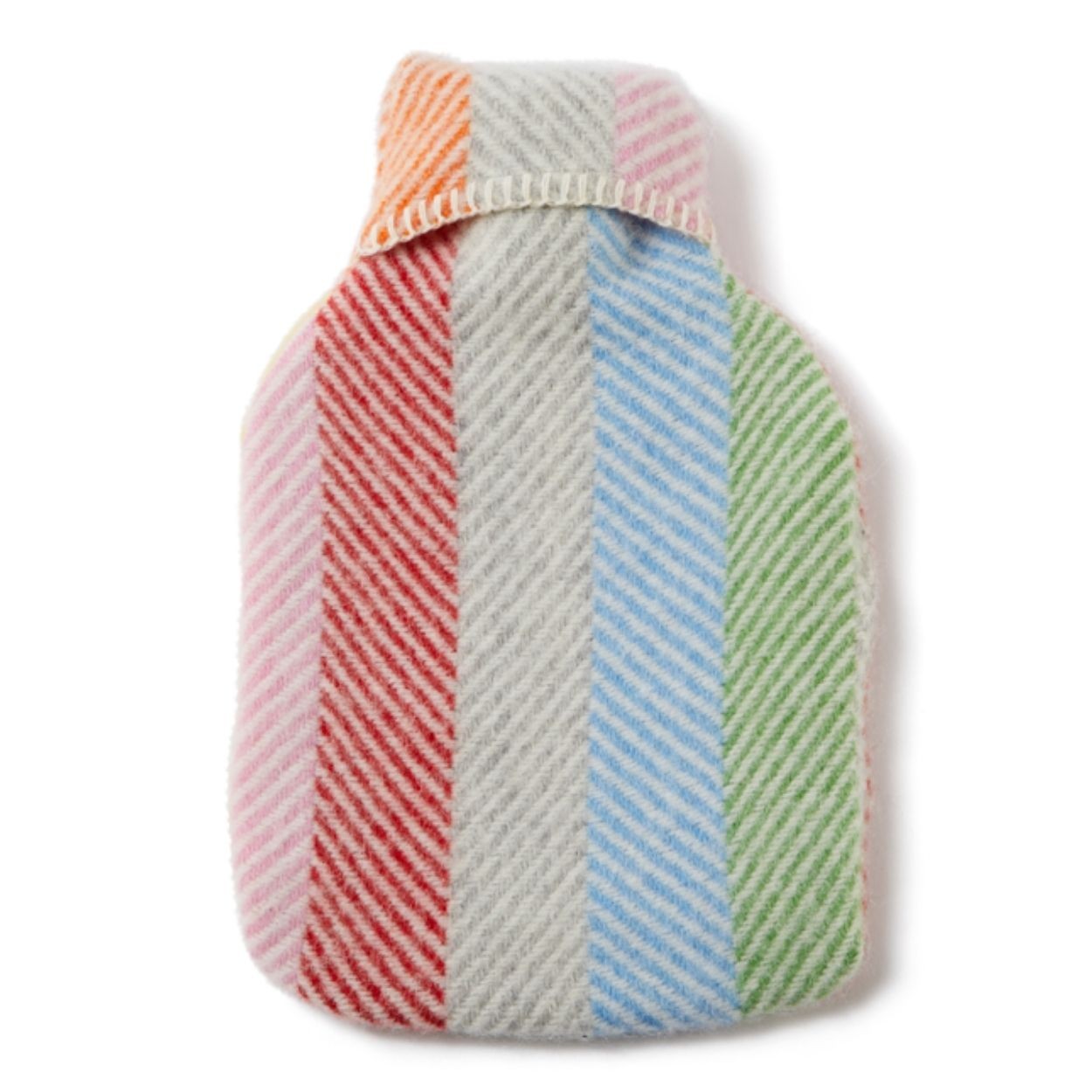 Wool Hot Water Bottle - Rainbow Stripe