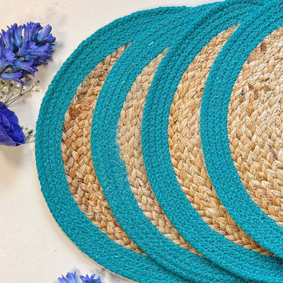 Seagrass Placemats - Teal (set of 4)