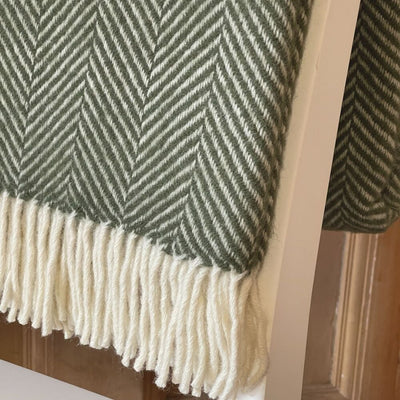 Lambswool Throw - Olive