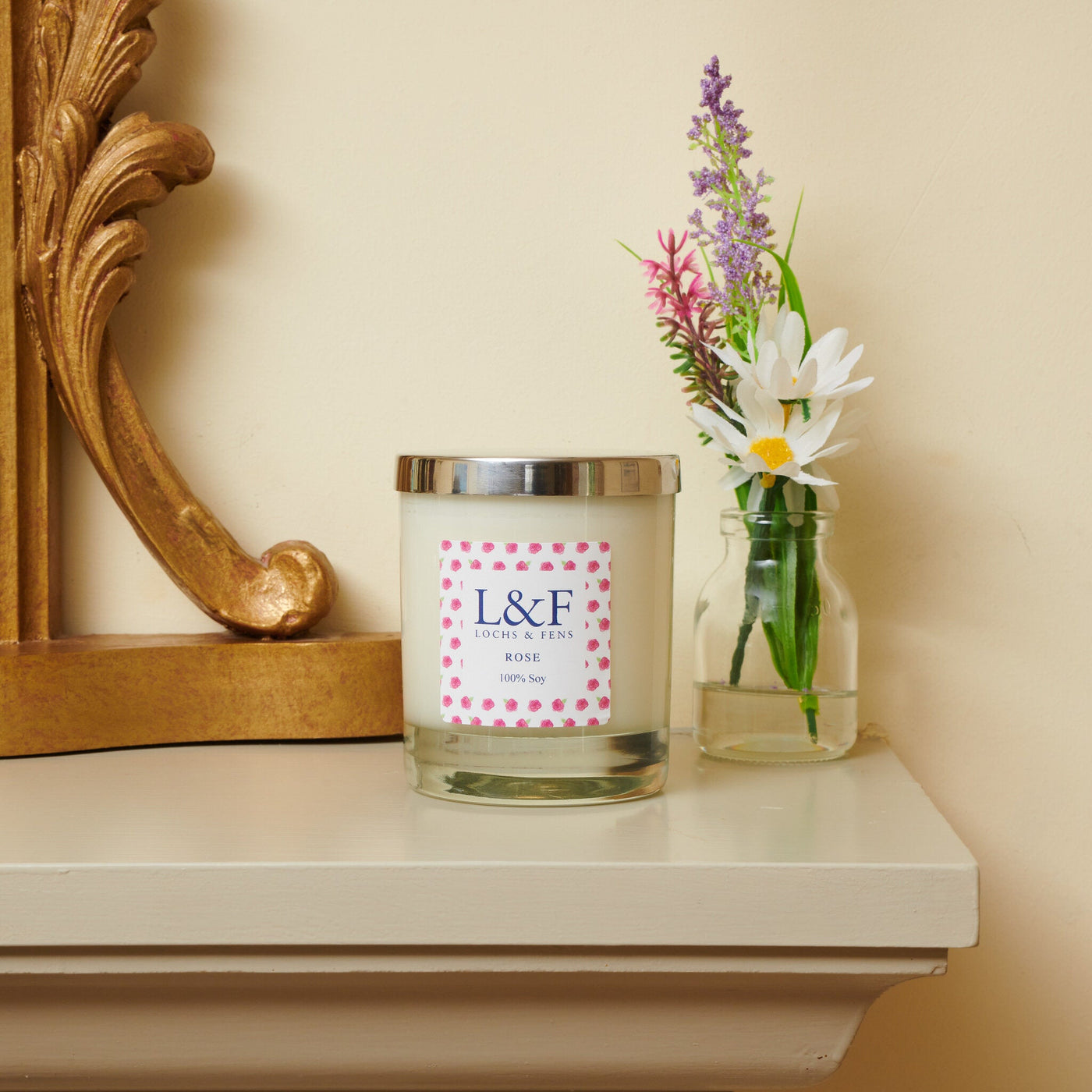 Single wick Soy Candles - Rose